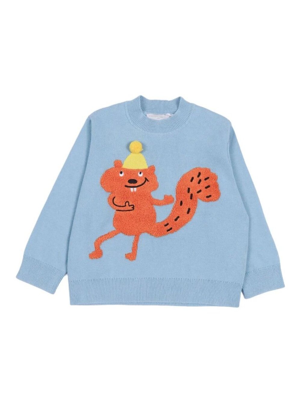Stella McCartney Kids Cotton Squirrel-Motif Sweater In Blue - Kids Size 3Y - NWT